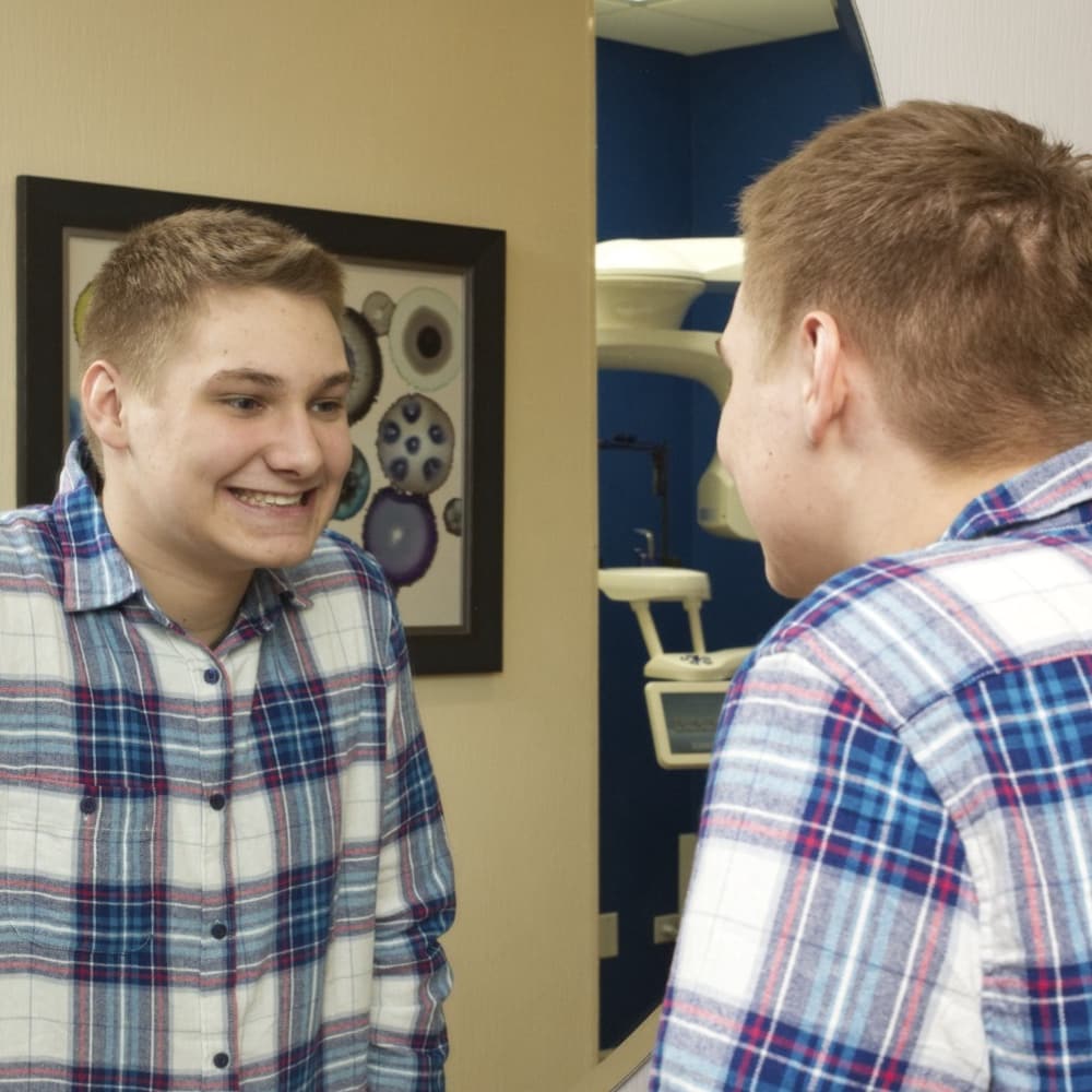 adult male patient smiling